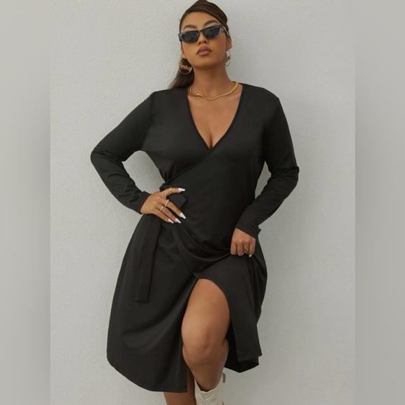 Tie Side Wrap Dress - Picture 8 of 8